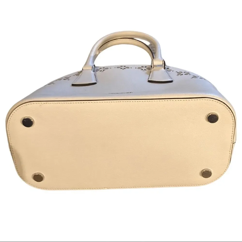 Kate Spade White Perforated Sylvia Satchel
